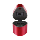 Faber Trio Pencil Sharpener | Dual Hole, Shavings Container, Red/Blue