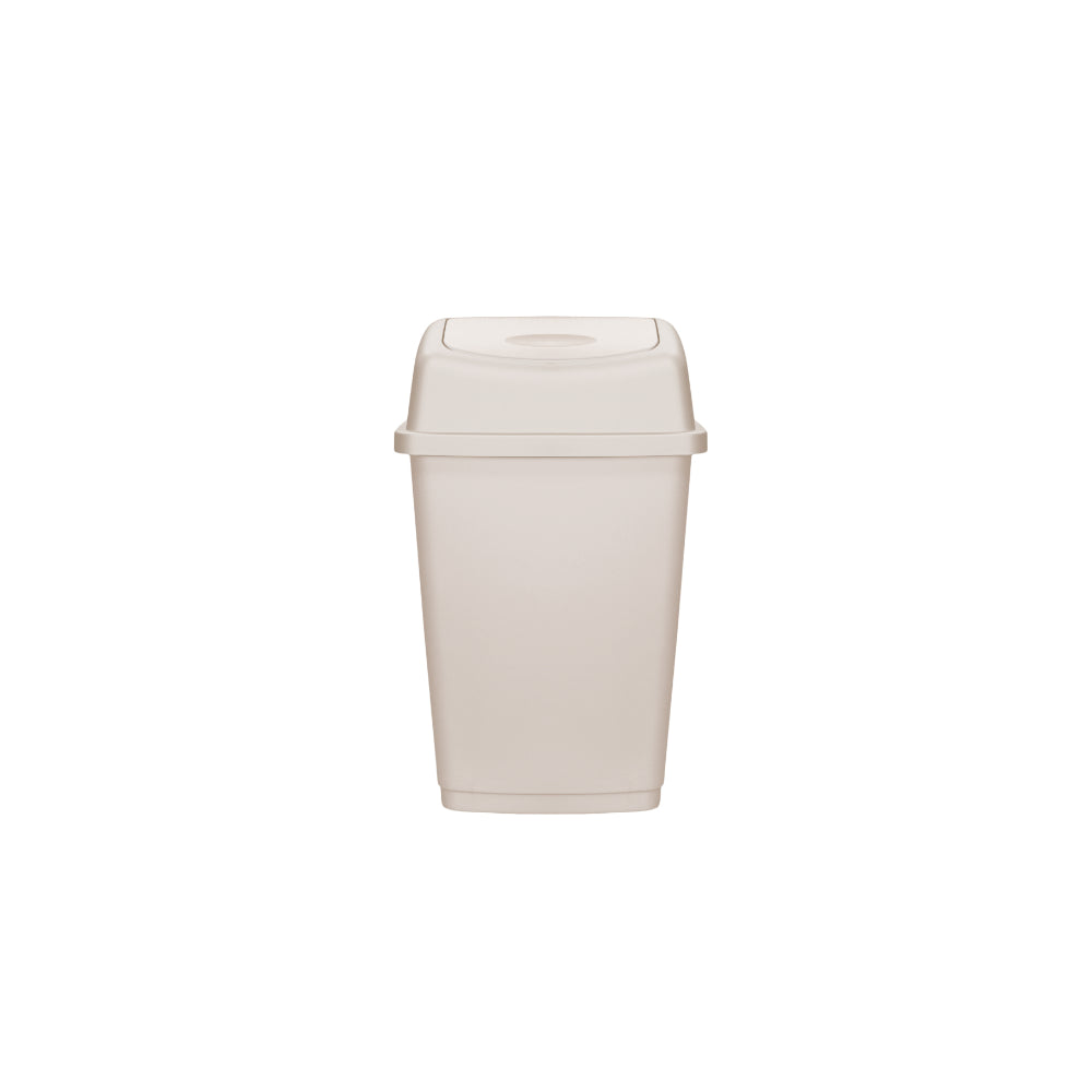 Taupe Slim Rectangular Swing Top Waste Bin | 12L, Concealed Lid