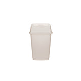 Taupe Slim Rectangular Swing Top Waste Bin | 12L, Concealed Lid