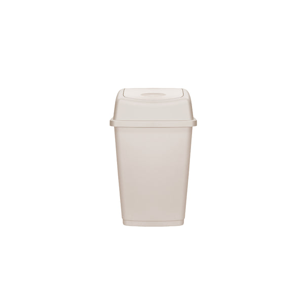 Taupe Slim Rectangular Swing Top Waste Bin | 12L, Concealed Lid