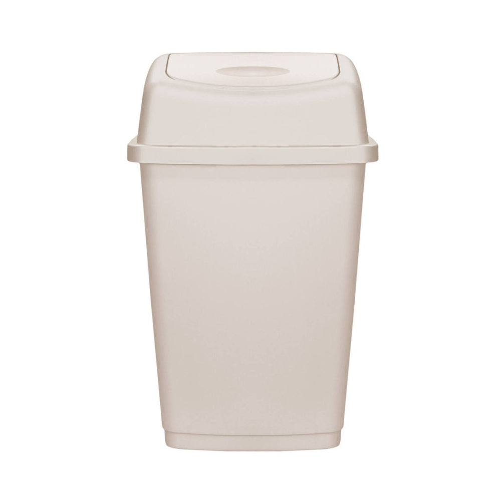 Taupe Slim Rectangular Swing Top Waste Bin | 12L, Concealed Lid