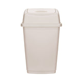 Taupe Slim Rectangular Swing Top Waste Bin | 12L, Concealed Lid