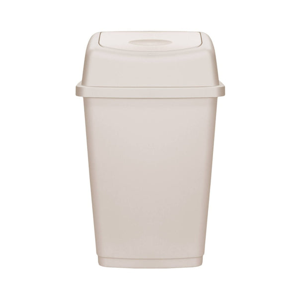 Taupe Slim Rectangular Swing Top Waste Bin | 12L, Concealed Lid