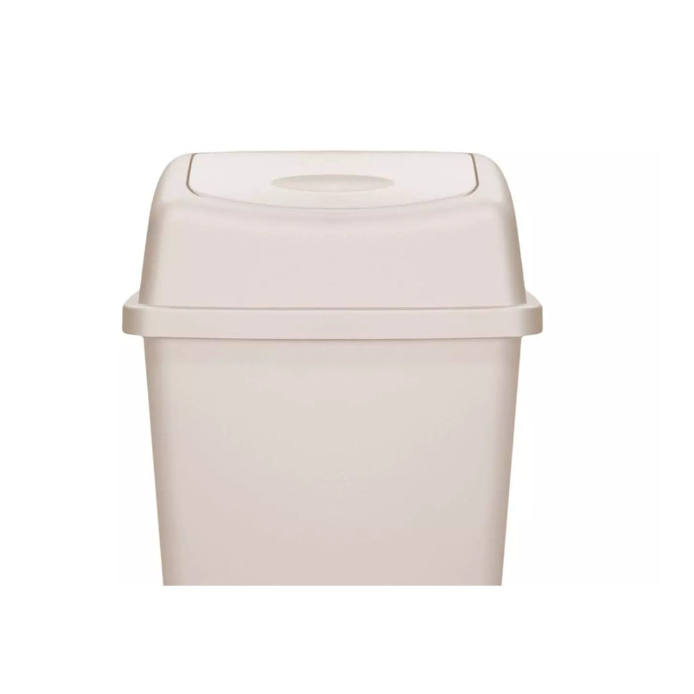 Taupe Slim Rectangular Swing Top Waste Bin | 12L, Concealed Lid