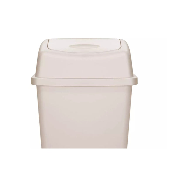 Taupe Slim Rectangular Swing Top Waste Bin | 12L, Concealed Lid