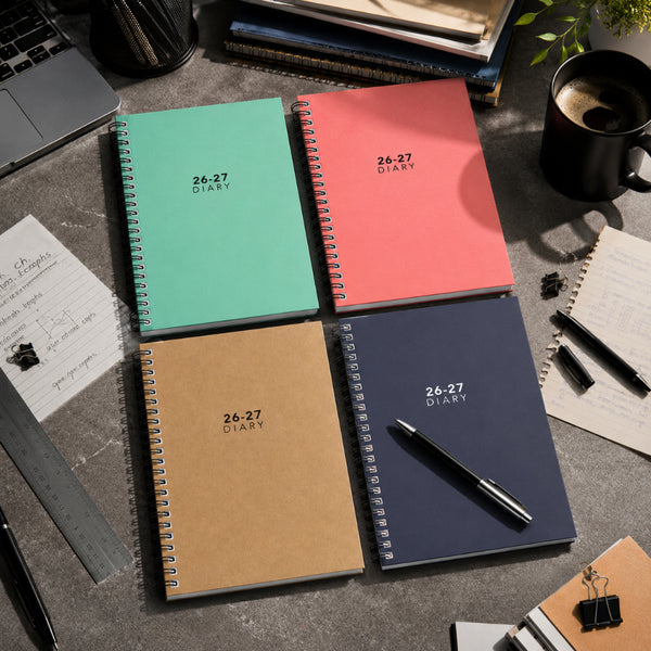 Tallon Academic A5 Wirebound Diary - 2026-2027 - Assorted Colours