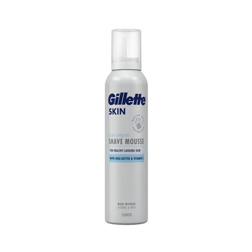 Gillette Skin Ultra Sensitive Shave Mousse | Alcohol and Dye Free, Shea Butter