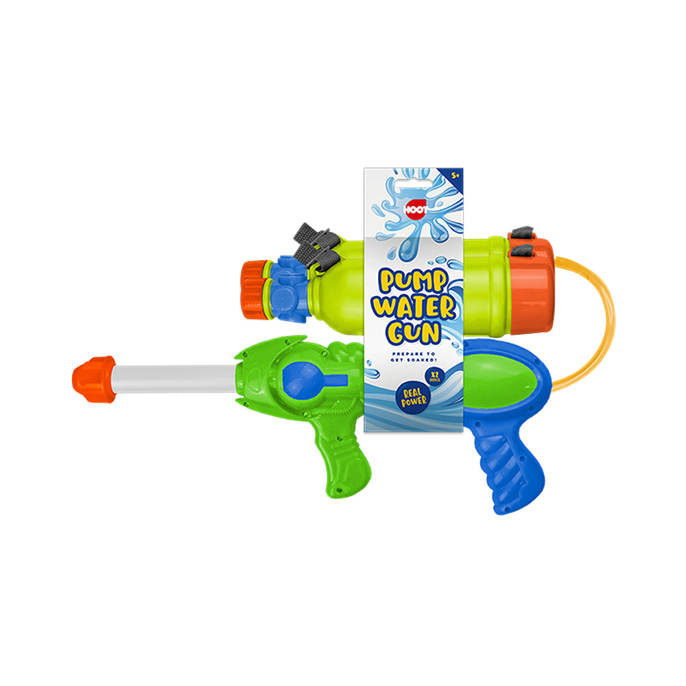 Hoot Pump Water Gun with Two Water Refills Backpack | Age 5+
