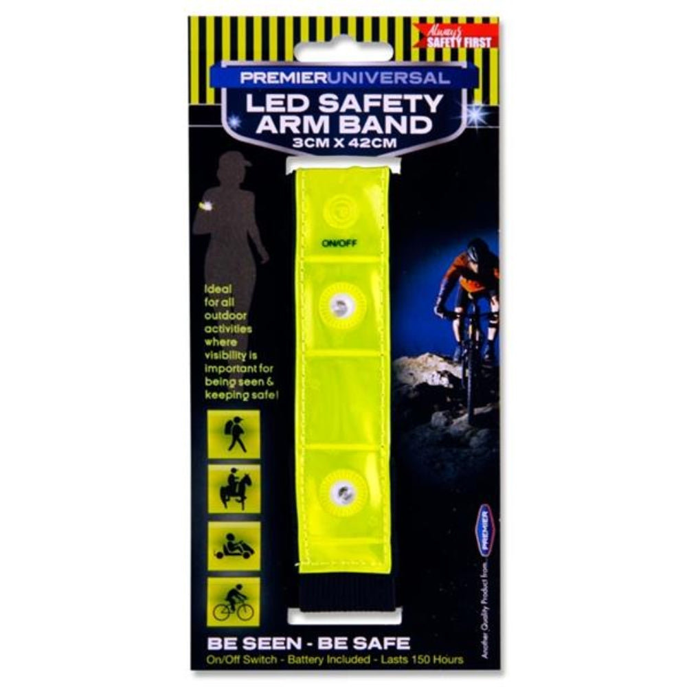 Premier Universal LED Safety High Visibility Arm Band | 3cm x 42cm