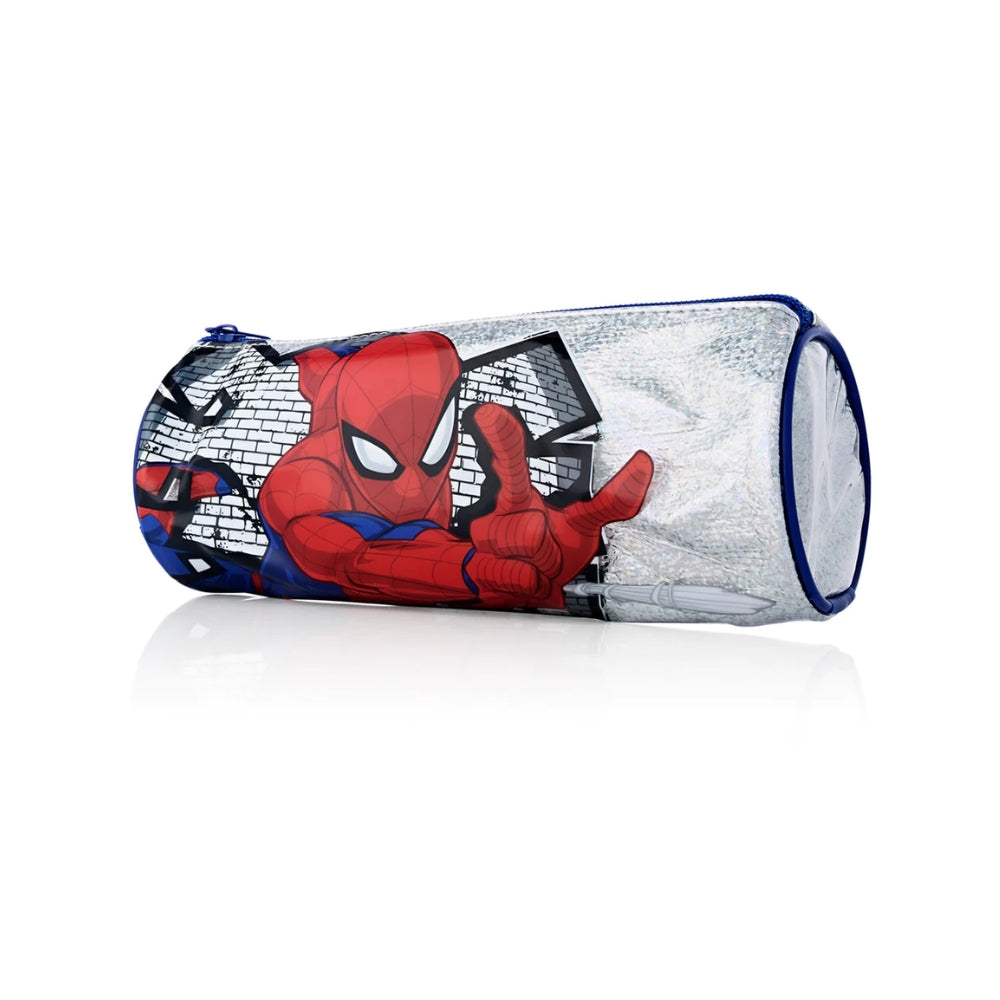 Marvel Spiderman Round Pencil Case with Zip Closure