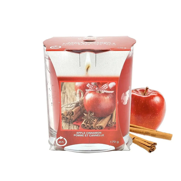 Baltus Apple and Cinnamon Scented Candle | 45-Hour, 170 g, Red