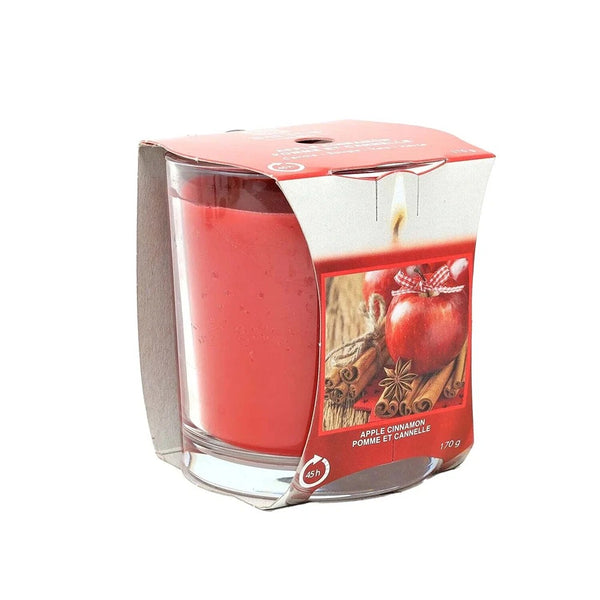Baltus Apple and Cinnamon Scented Candle | 45-Hour, 170 g, Red
