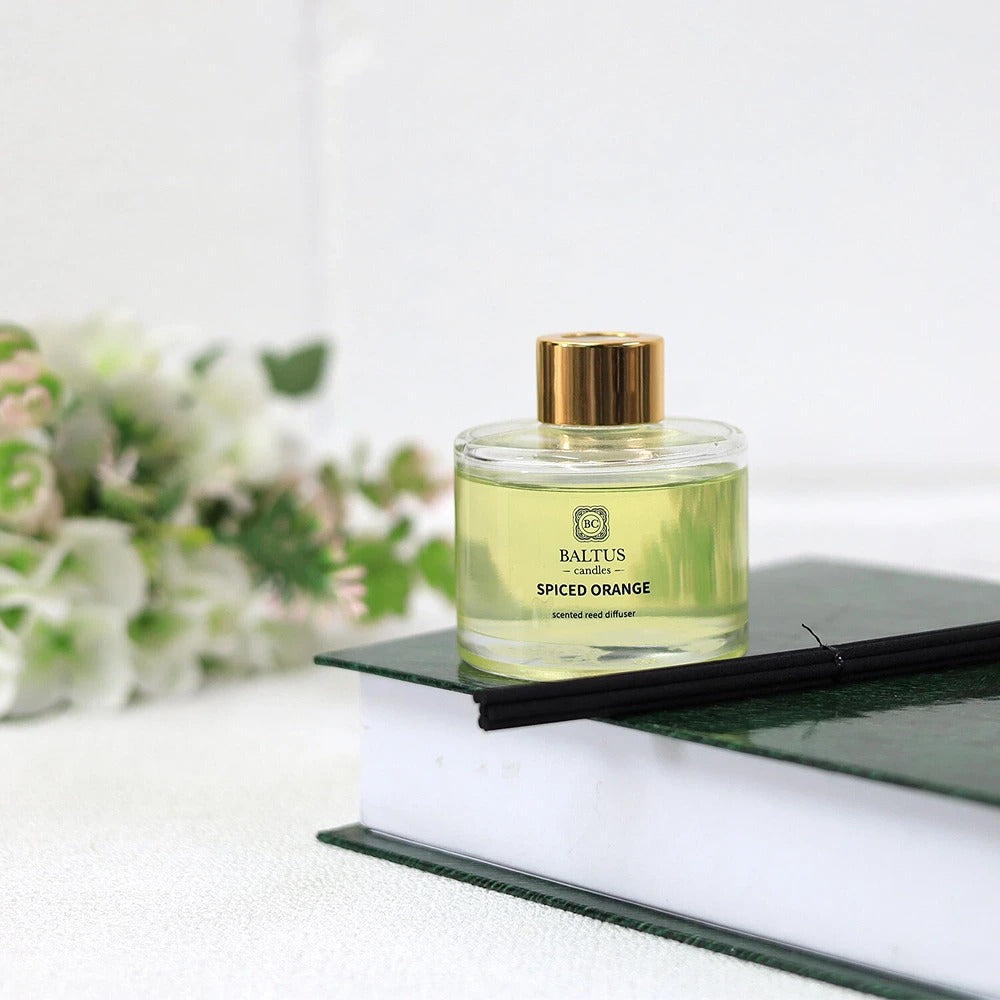 Baltus Spiced Orange Luxury Reed Diffuser | 100ml, Black Reeds
