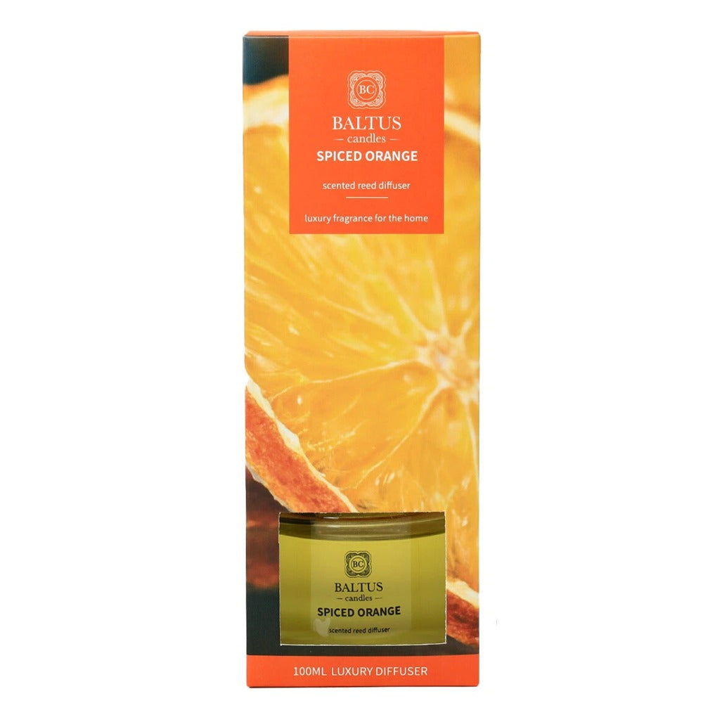 Baltus Spiced Orange Luxury Reed Diffuser | 100ml, Black Reeds