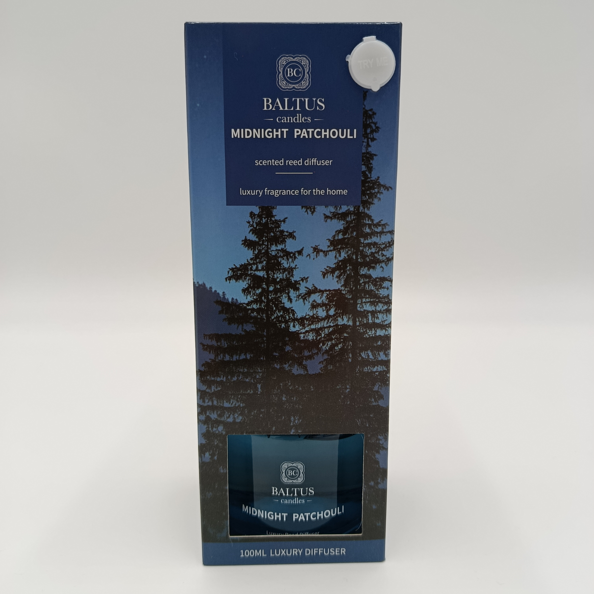 Baltus Midnight Patchouli Luxury Reed Diffuser | 100ml, Deep Blue
