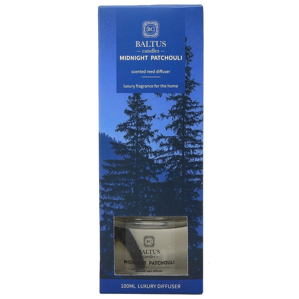 Baltus Midnight Patchouli Luxury Reed Diffuser | 100ml, Deep Blue