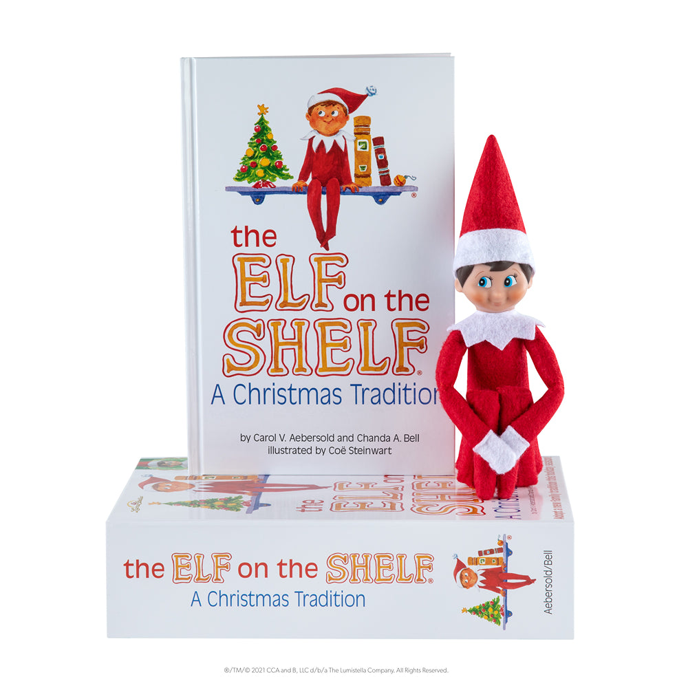 the elf on the shelf a christmas tradition story book and boy elf