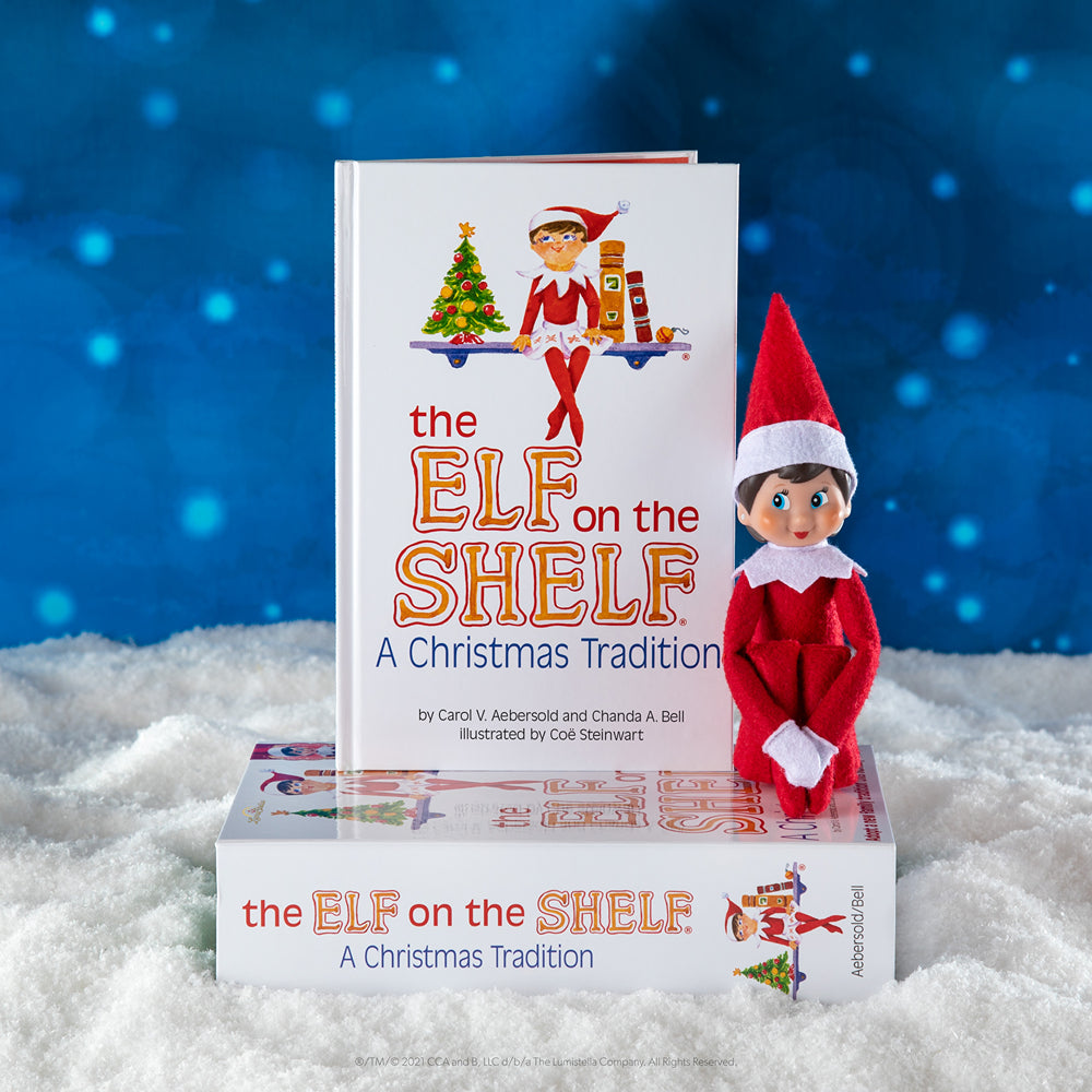 the elf on the shelf a christmas tradition story book and girl elf