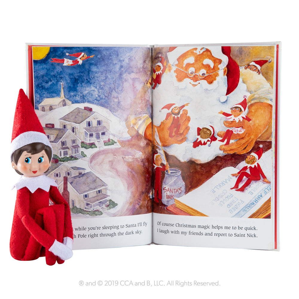 the elf on the shelf a christmas tradition story book and girl elf