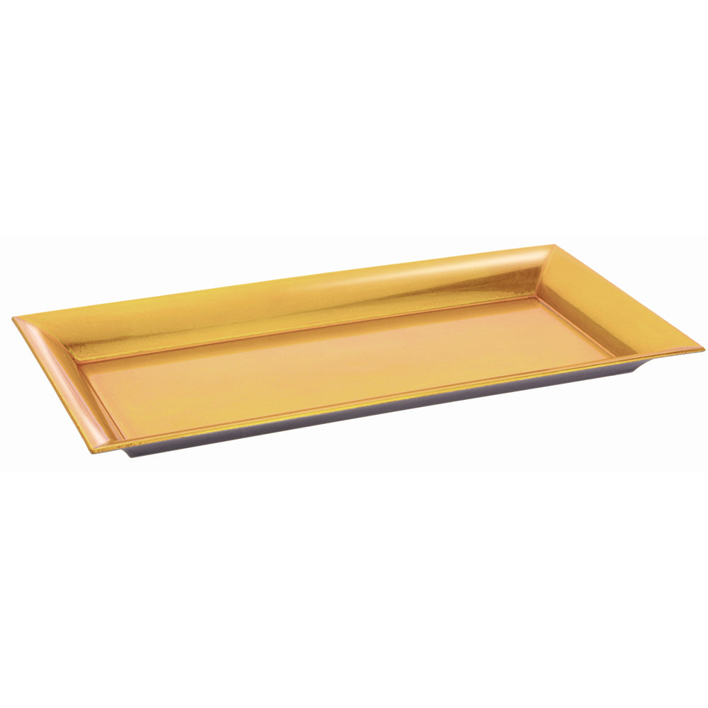 gold oblong decorative serving tray - 17cm