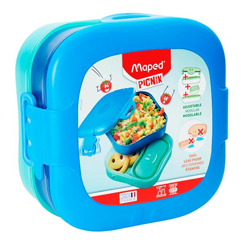 Maped Picnik Concept Kidds Figurative Lunch Box with Adjustable Modular Insert Blue