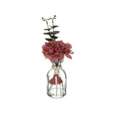 Atmosphera Pink Faux Flower Arrangement in Glass Vase | 30cm, Tassel