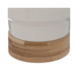 Atmosphera Faux Plant in Ceramic Pot | White, 26cm, Wood-Effect Base