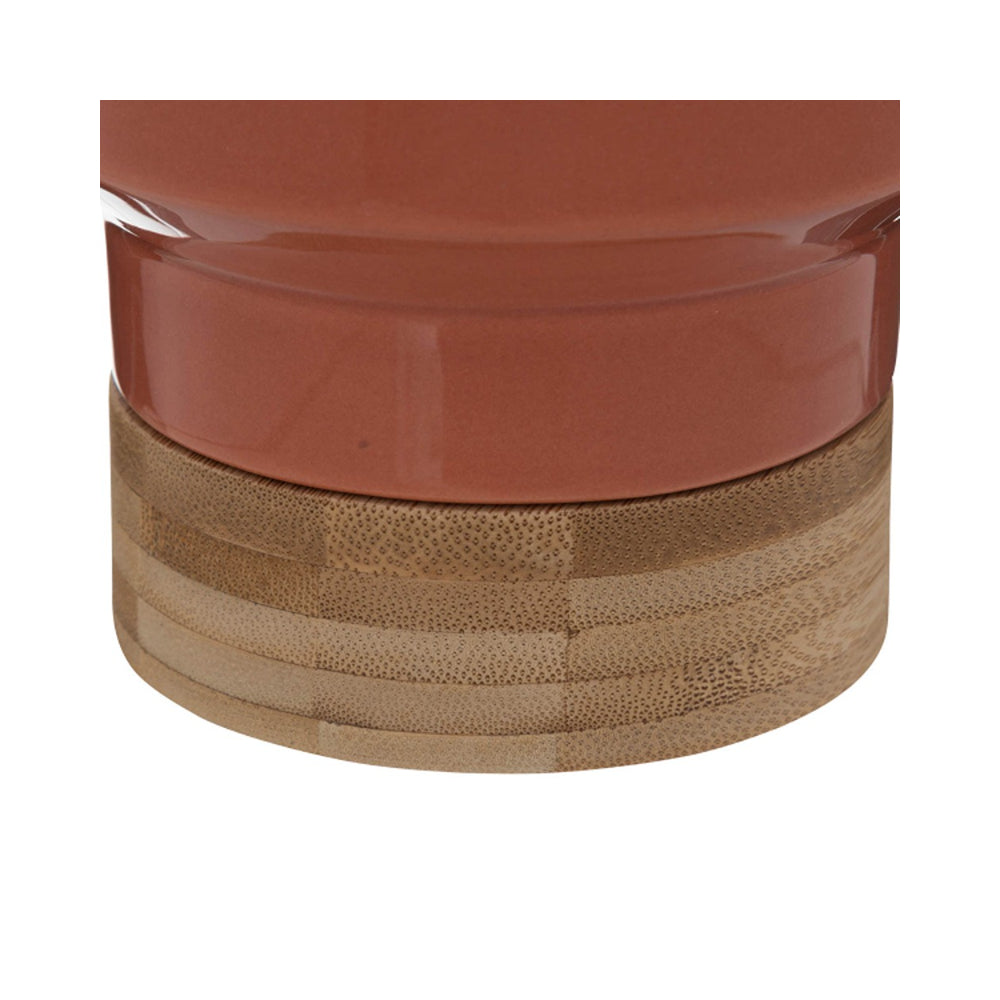 Atmosphera Peach Faux Plant in Two-Tone Ceramic Pot | 26cm Height