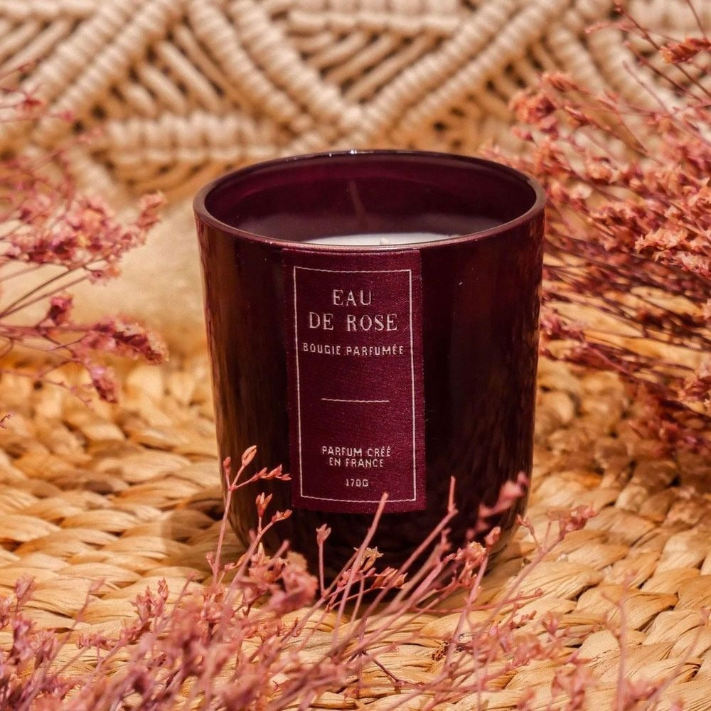 Comptoir de la Bougie Sili Rose Scented Candle | 170g, Eau de Rose