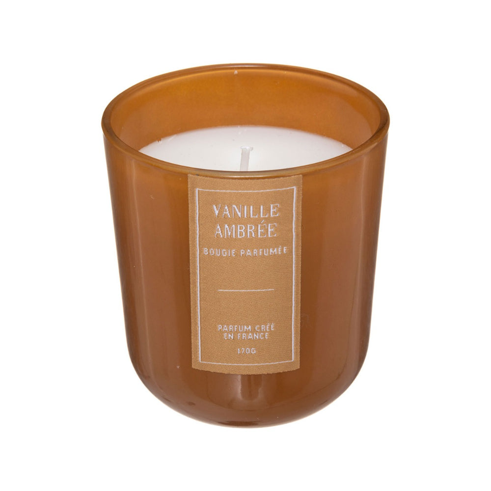 Comptoir de la Bougie Vanille Ambrée Glass Scented Candle | 170g, Amber Jar