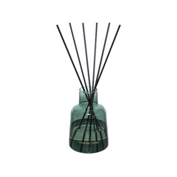 Comptoir de la Bougie Bois de Cèdre Reed Diffuser | 250ml, Smoky Green Bottle