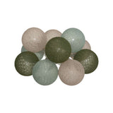 Atmosphera Assorted Colour LED Ball String Lights | Ten Balls, Woven Finish