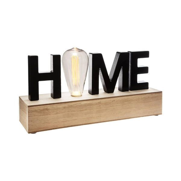Atmosphera LED HOME Word Plaque | Black, 34cm, Tabletop, Freestanding