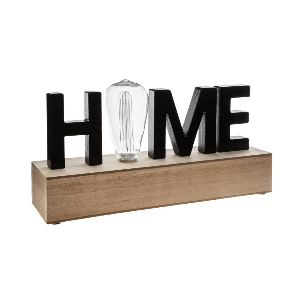 Atmosphera LED HOME Word Plaque | Black, 34cm, Tabletop, Freestanding