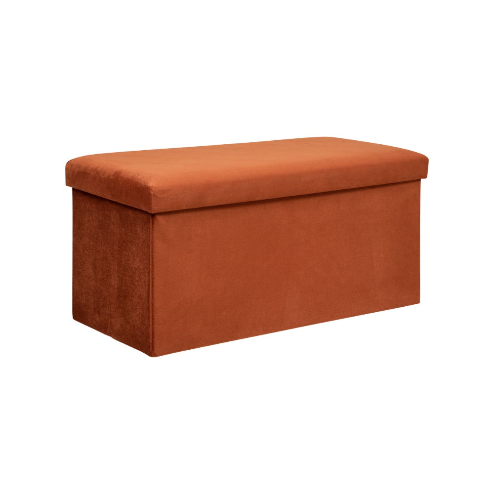 Atmosphera Terra Upholstered Storage Ottoman Stool | Hidden Compartment