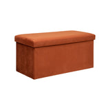 Atmosphera Terra Upholstered Storage Ottoman Stool | Hidden Compartment