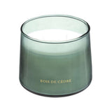 Atmosphera Bili Cedar Scented Glass Candle | Smoky Green, 300g