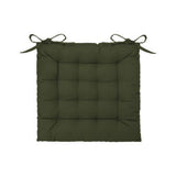 Atmosphera Quilted Square Seat Pad Cushion | Khaki, 38 x 38cm