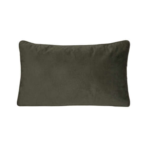 Atmosphera Lilou Khaki Lumbar Cushion | 30 x 50cm, Solid Colour