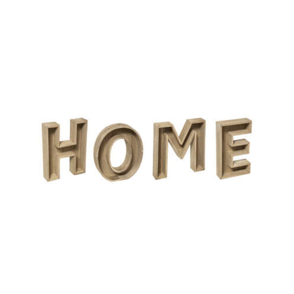 Atmosphera Wooden HOME Word Letters Décor Sign | Freestanding, 26cm