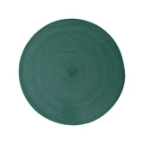 Secret de Gourmet Braided Round Placemat | Emerald Green, Stitched Rings