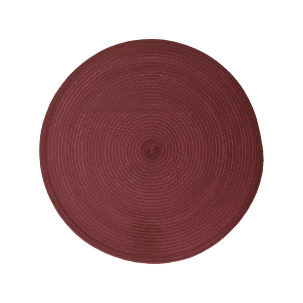 Secret de Gourmet Round Braided Placemat | Wine, Concentric Ring