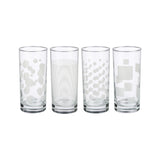 Secret de Gourmet Highball Tumbler Glasses | Pack of 4, 48cl, Assorted Patterns