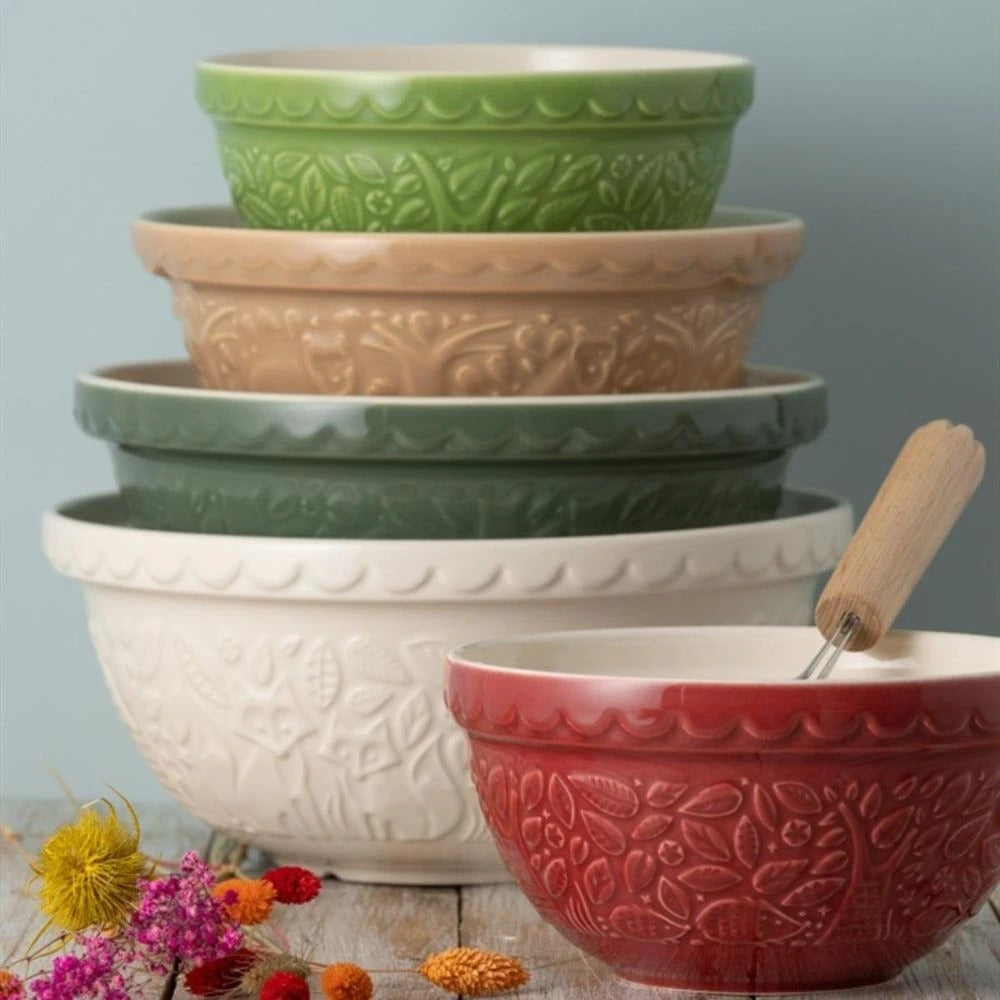 Mason Cash In the Forest Green Owl Embossed Mixing Bowl | 26cm