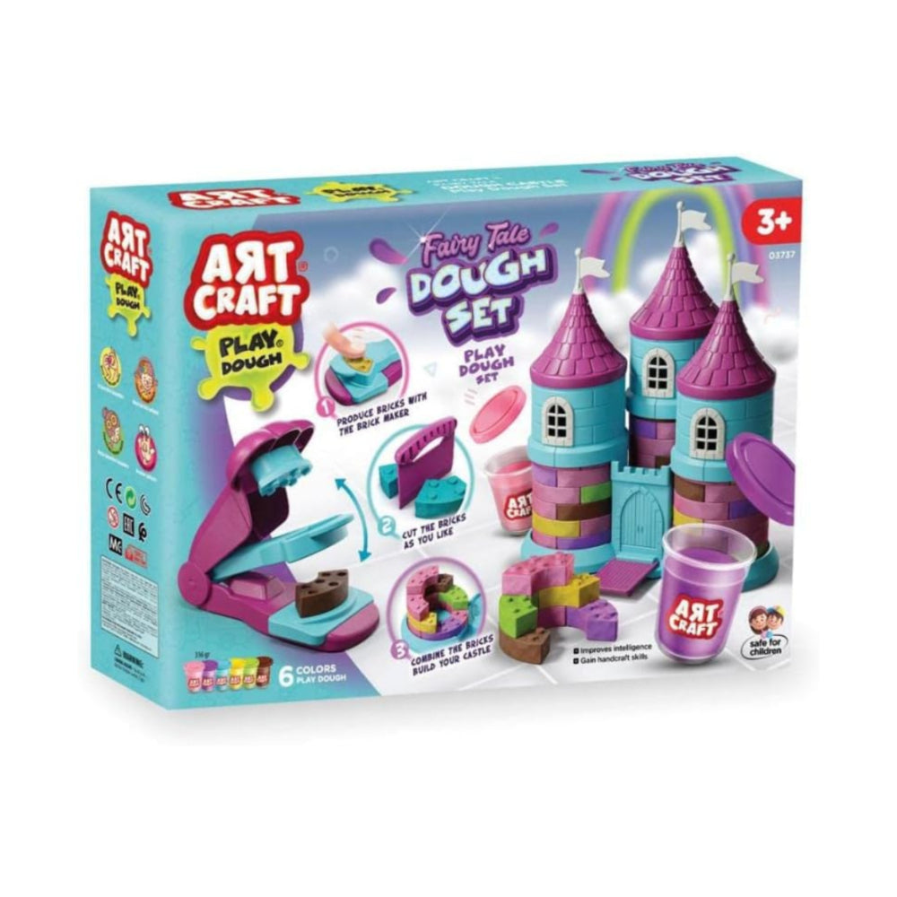 Fairy Tale Castle Play Dough Building Set - 6 Assorted Colours, Ages 3+