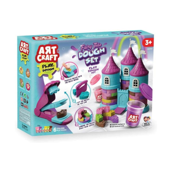 Fairy Tale Castle Play Dough Building Set - 6 Assorted Colours, Ages 3+