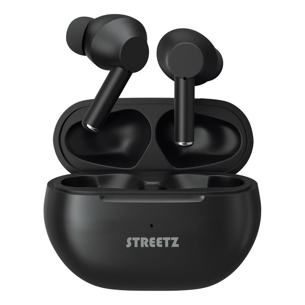 STREETZ Matt Black True Wireless Earbuds | Ergonomic Fit
