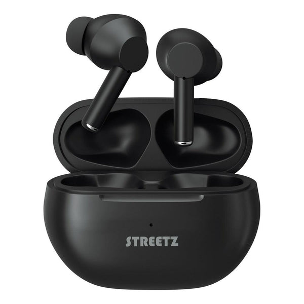 STREETZ Matt Black True Wireless Earbuds | Ergonomic Fit