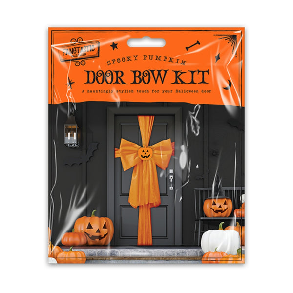 Oversized Halloween Door Bow Decoration - Assorted Designs, Assorted Colours