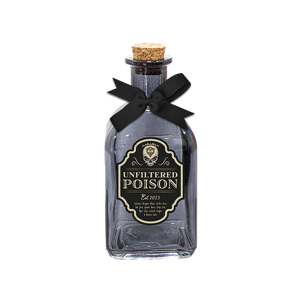 Halloween Glass Decorative Potion Bottles - Assorted Colours and Designs